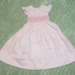 Laura Ashley Seersucker Pink & White Spring or Easter Dress